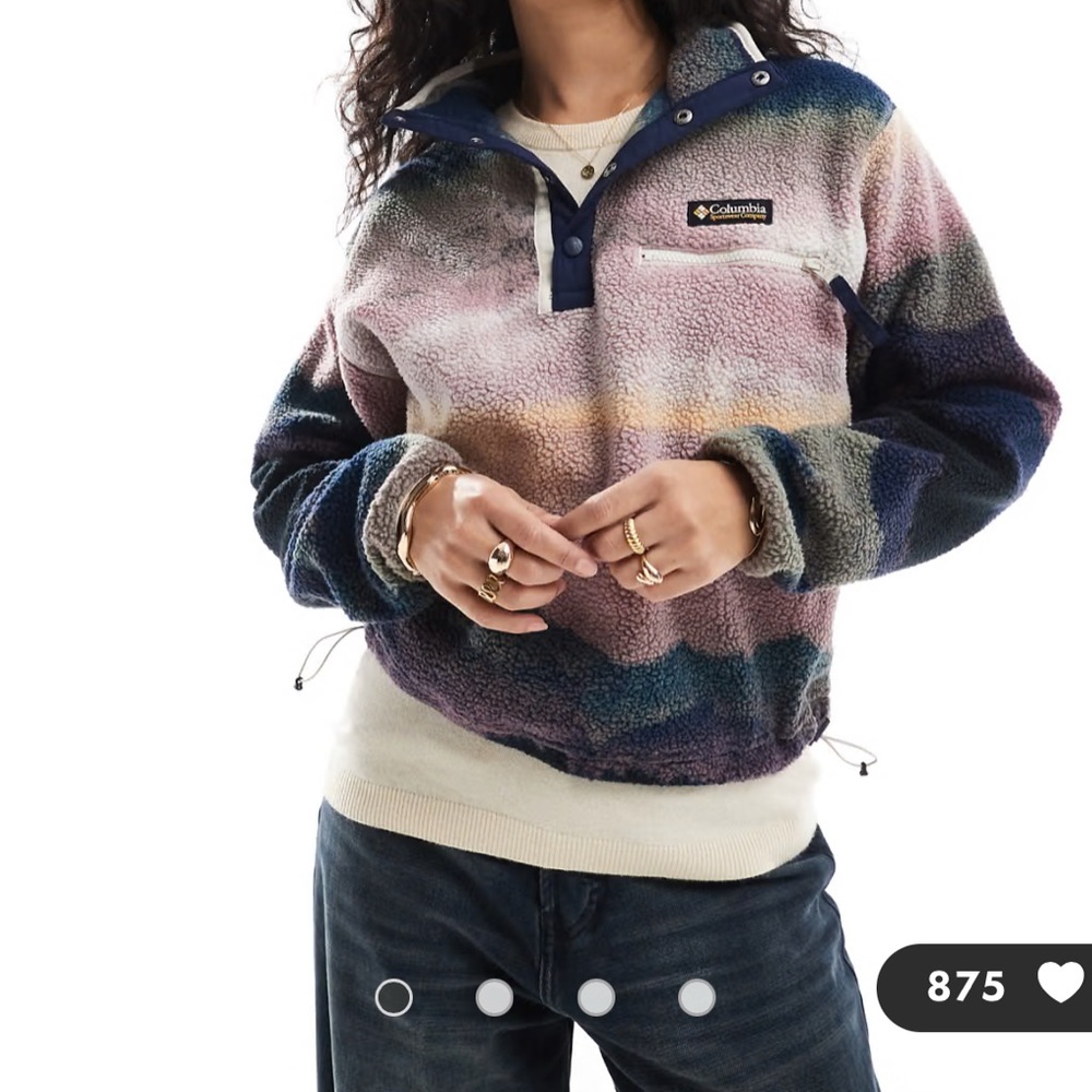 Columbia Helvetia II printed cropped half snap fleece